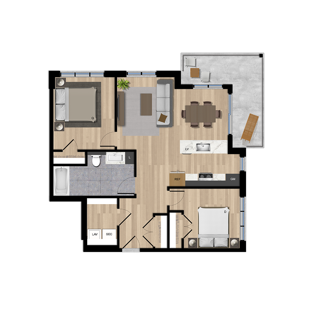 Bâtiment F - Type E